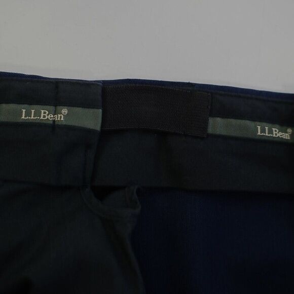 L.L. Bean Comfort Waist Blue Flat Front High Rise Chino Pants 40/27 Tagged 38W - Picture 5 of 8
